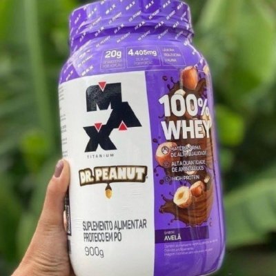 Whey Max Titanium x Dr. Peanut 900g Sabor Avelã