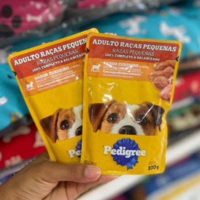 Pack Ração Úmida Pedigree Sachê Cordeiro ao Molho - 18 uni.