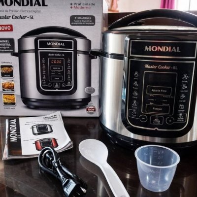 Panela de Pressão Elétrica Digital MONDIAL 5L, 900W, 110V