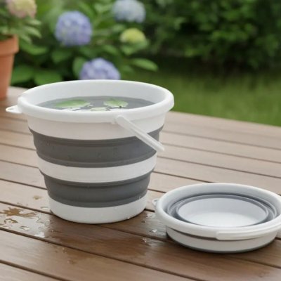 Balde Dobrável Retrátil 10 Litros Silicone