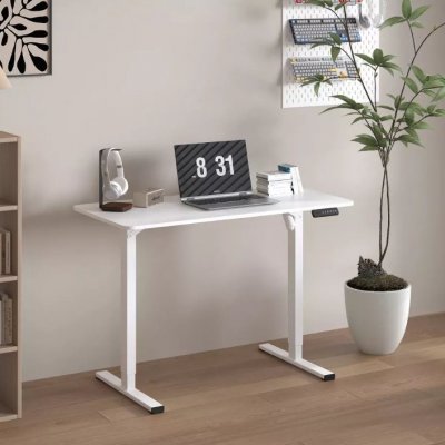Mesa Escritório Dr.Office Balance Altura Ajustável Branca