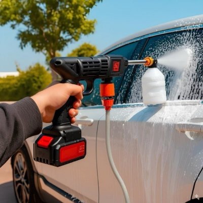 🔋 Lavadora Portátil de Alta Pressão Automotiva com 2 Baterias + Maleta Completa Bivolt