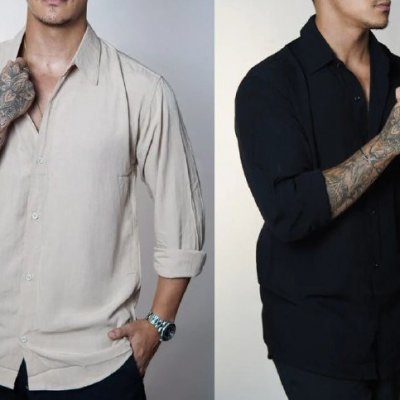Camisa De Linho Manga Longa Viscolinho