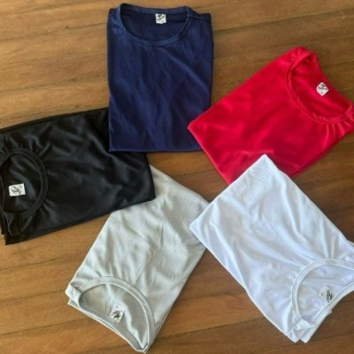 Kit 5 Camisetas Básicas Dry Fit Lisa