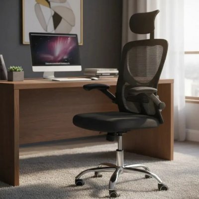 Cadeira Escritório Ergonômica Ravena Apoio Lombar E Nuca