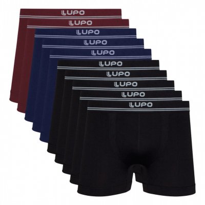 Kit 10 Cuecas Lupo Boxer Poliamida Sem Costura