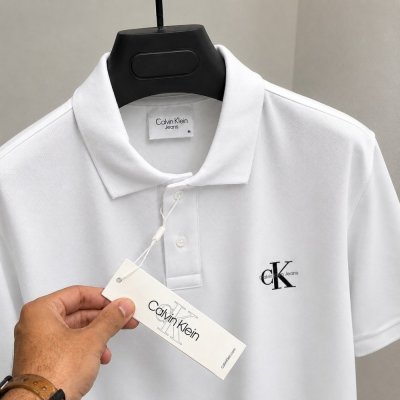 Polo Calvin Klein Jeans Piquet Regular Branca
