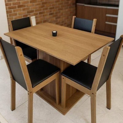 Sala De Jantar Madesa Talita Mesa, 4 Cadeiras