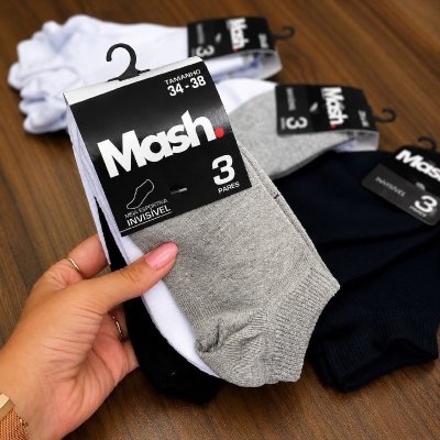 Kit com 10 Pares Meias Mash Invisível