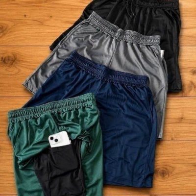Kit 4 Shorts 2 em 1 Dryfit Compressão
