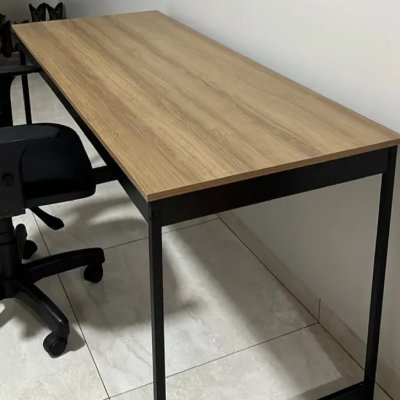 🏭 Mesa Escritório Industrial 150x60 Ferro Reforçado