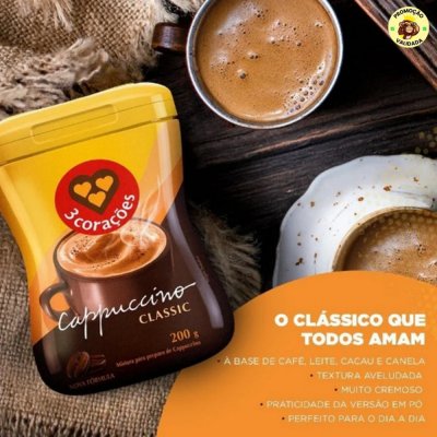Cappuccino 3Corações Classic - 200G