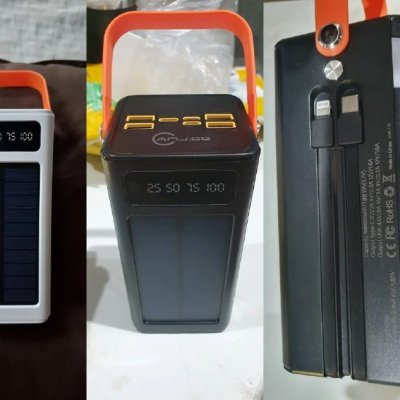 Carregador Portátil Power Bank Solar Turbo 50.000mah Rápido