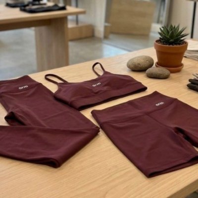 Kit Conjunto Fitness Arm (Top Alça + Legging + Short)