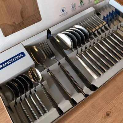 Jogo Talheres Búzios Aço Inox 24 Peças Tramontina