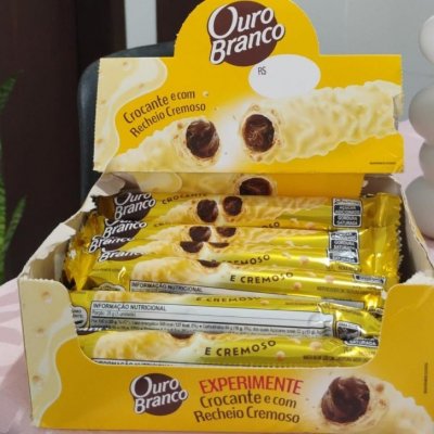 DELÍCIA MARAVILHA Ouro Branco - Stick Wafer Recheado pacote com 15 unidades