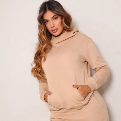 Conjunto de Moletom Grosso Inverno Canguru