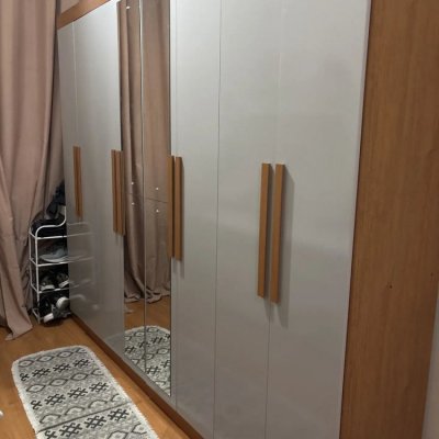 Guarda-roupa Casal Easy Slim 8 Portas Espelho