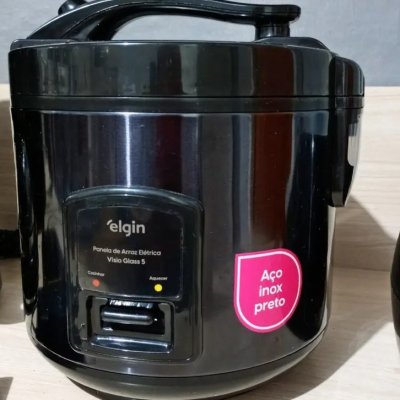 Panela De Arroz Elétrica 5 Xícaras Elgin Visio Glass 400W