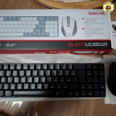 Kit Mouse e teclado mecânico sem fio Redragon Office