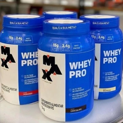 💪 Whey Protein 1kg Whey Pro Max Titanium (4 Sabores)