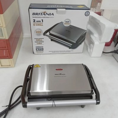 Sanduicheira Britânia Press BGR27I Preto Inox