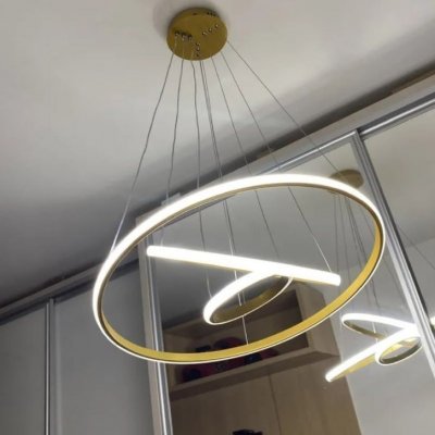 Lustre Led 60w, 3 Arcos Pendente Luminária Teto