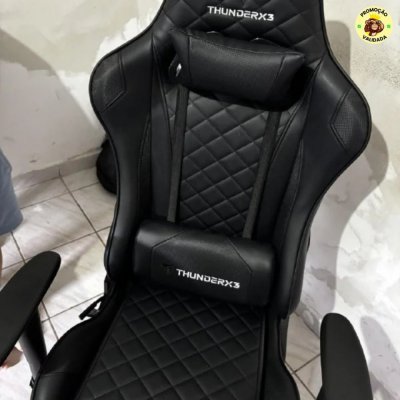 Cadeira Gamer Profissional TGC12 Preta ThunderX3