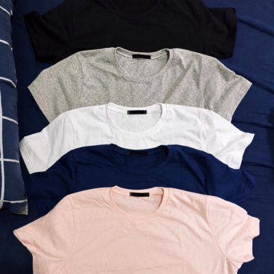Kit 5 Camiseta Tshirt Basica Algodao Premium