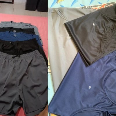 Kit 5 Peças: 3 Camisas Regata Dry-fit Sandrini + 2 Short Tactel