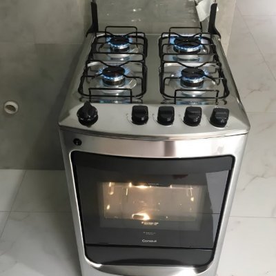 Fogão Consul 4 Bocas Automático Inox