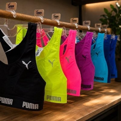 🏊‍♀️ Top Puma Academia Fitness Nadador Alta Sustentação (11 cores)