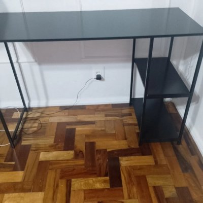 Escrivaninha Estilo Industrial Preto 1,10m