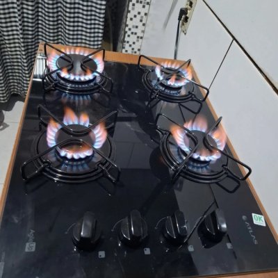 Cooktop 4 Bocas Atlas Agile Up Vidro Bivolt