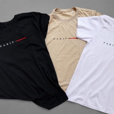 Kit 3 Camisetas Paris Masculinas
