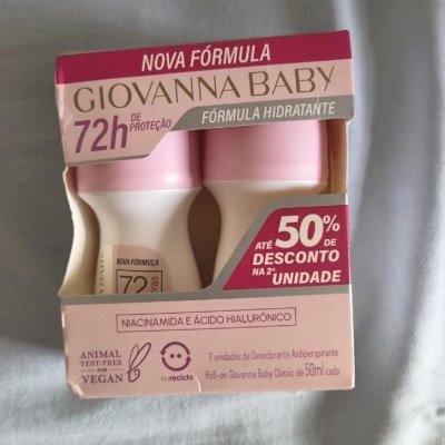 Kit 2 Unid. Giovanna Baby Desodorante Roll On Classic 50Ml