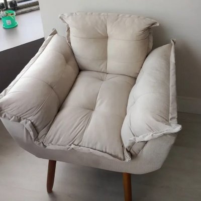 Poltrona Decorativa Suede