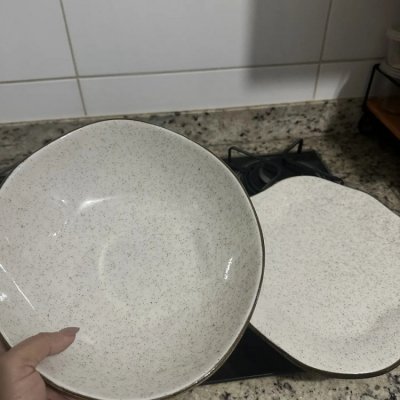 Kit Travessa e Saladeira Maresia Oxford Branco