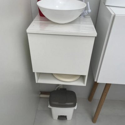 Gabinete Banheiro 40cm com Cuba e Espelho