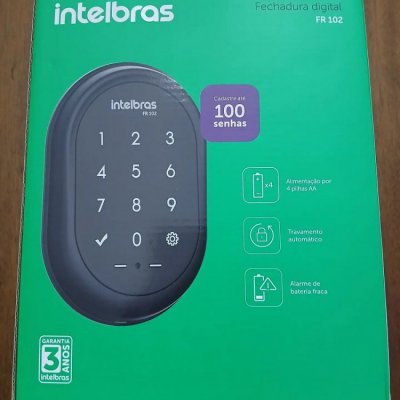Fechadura Digital Sobrepor FR102 Preto