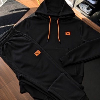Conjunto De Frio Moletom Com Capuz Canguru Flanelado