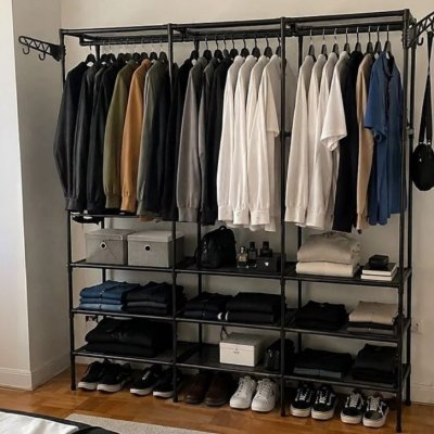 👕 Arara Organizadora 4 Colunas Em Aço Resistente