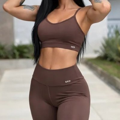 Conjunto Gkd Zero Transparência Legging Cós Alto Top Duplo