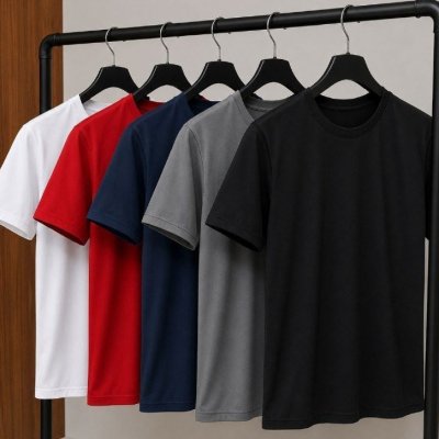Kit 5 Camisetas Básicas Lisas