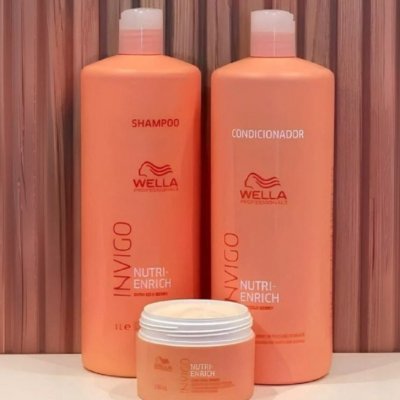 KIT PROFISSA Wella Invigo Nutri Enrich Kit Shampoo/Condicionador 1l, Máscara 150ml