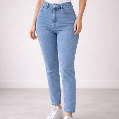 Calça Jeans Mom Stillger Feminina Cintura Alta