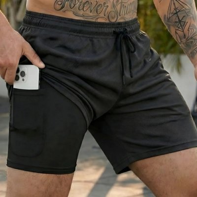Kit 4 Shorts 2 Em 1 Duplo Dryfit Masculino