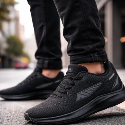 Tênis Masculino Caminhada Ahead Fit Solado Preto