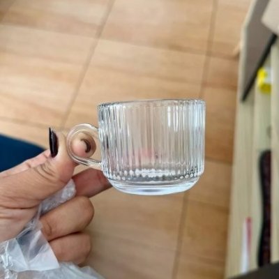 Kit 6 Xícaras de Café Vidro 90ml Wolff