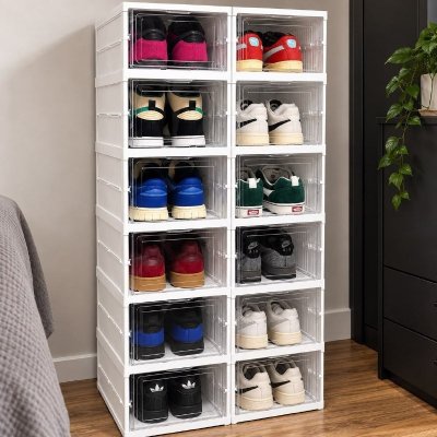 Sapateira Organizador Sapatos Empilhável Vertical 6 Andares